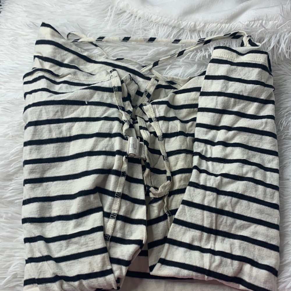 Striped white shirt